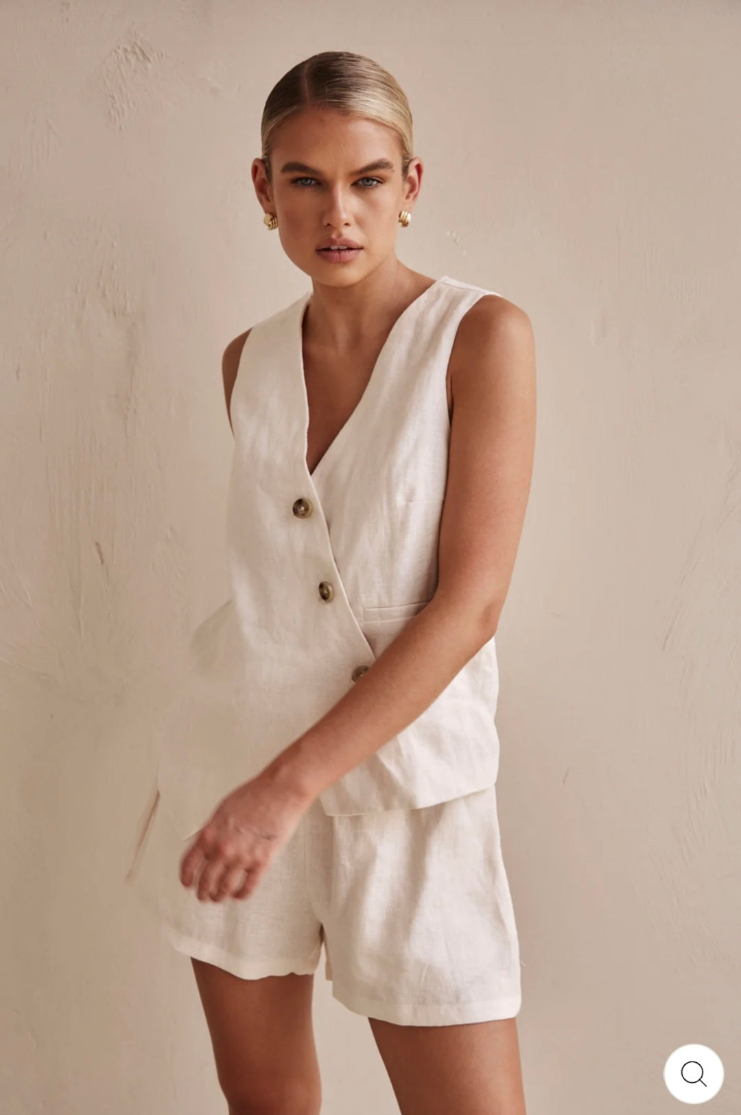 Off-White Asymmetric Linen Vest
