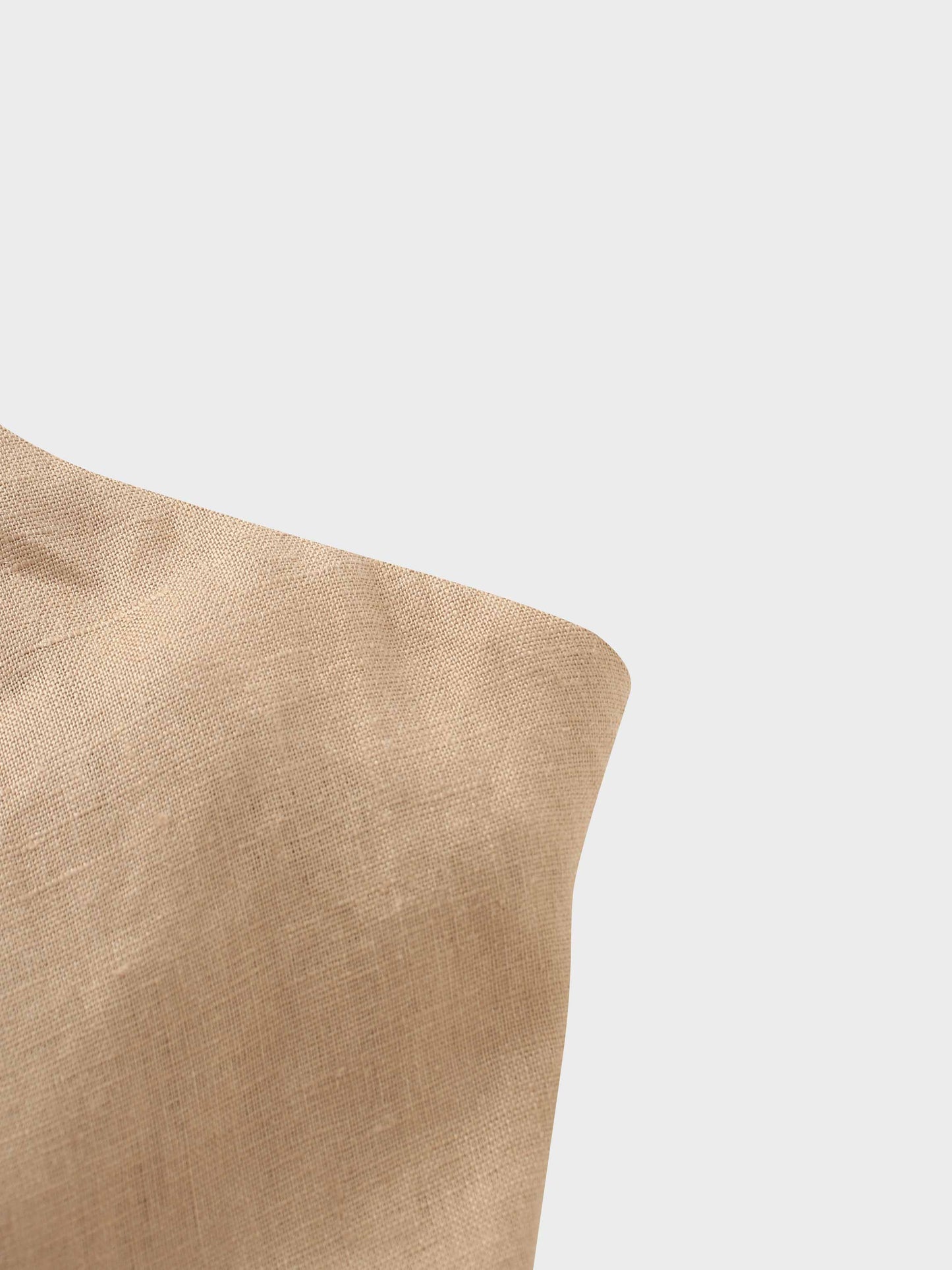 Linen Slip Skirt-Tan