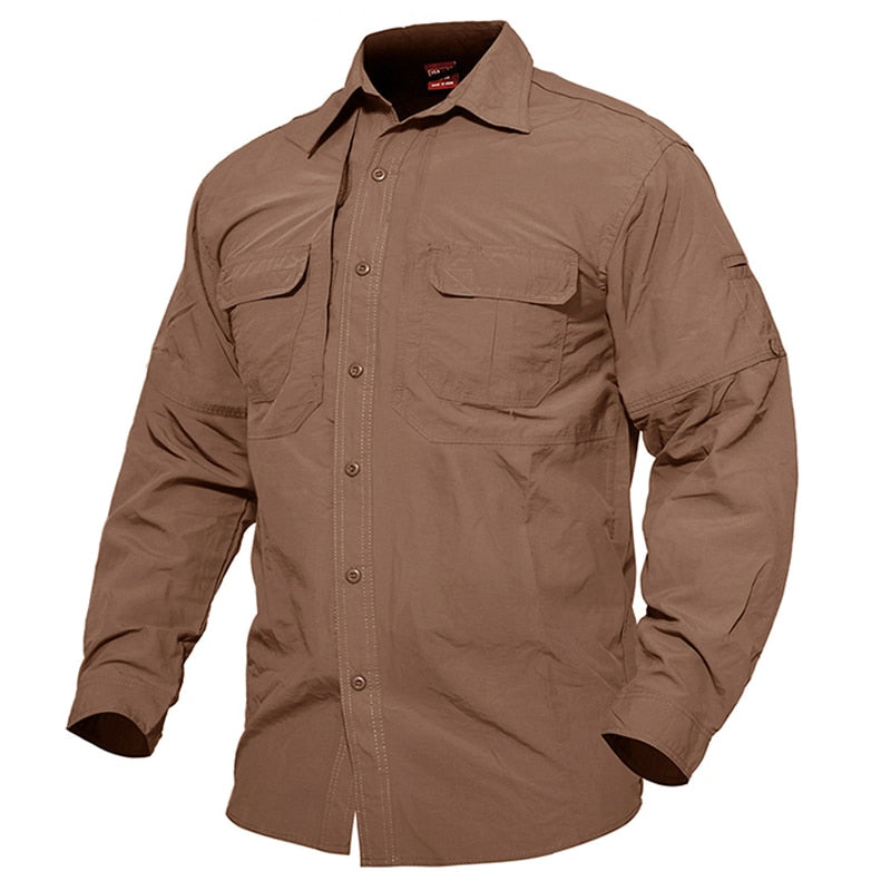 Shirts Men Summer Quick Drying Military Tactical Shirts Long Sleeve Breathable Combat Work Shirt Man Clothing
