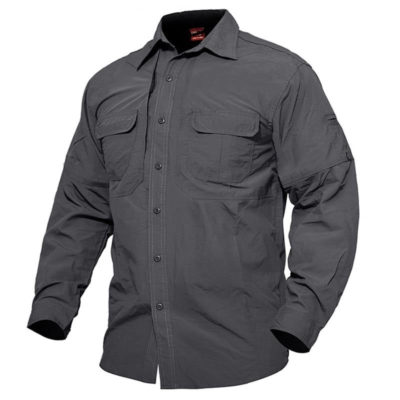 Shirts Men Summer Quick Drying Military Tactical Shirts Long Sleeve Breathable Combat Work Shirt Man Clothing