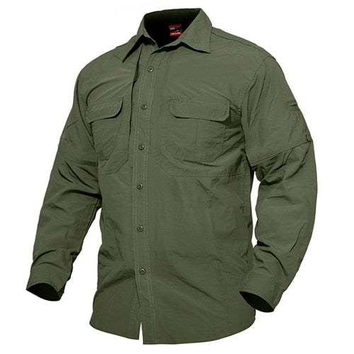 Shirts Men Summer Quick Drying Military Tactical Shirts Long Sleeve Breathable Combat Work Shirt Man Clothing