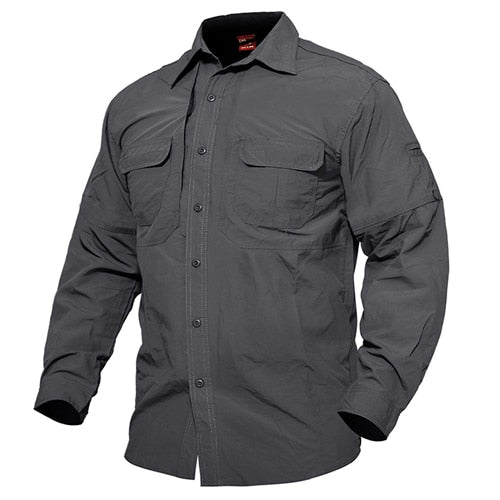 Shirts Men Summer Quick Drying Military Tactical Shirts Long Sleeve Breathable Combat Work Shirt Man Clothing