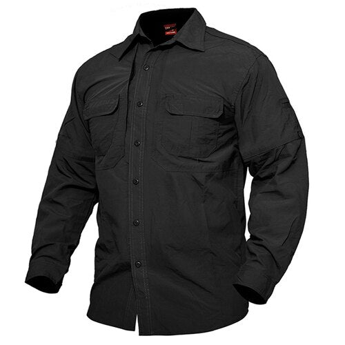 Shirts Men Summer Quick Drying Military Tactical Shirts Long Sleeve Breathable Combat Work Shirt Man Clothing